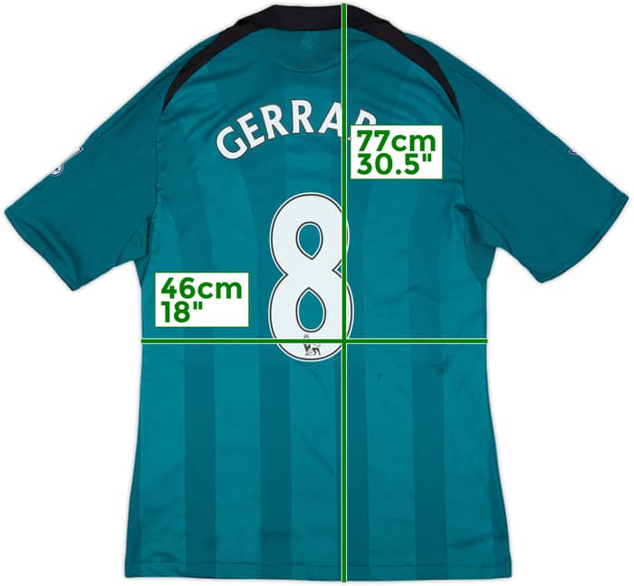 2008-09 Liverpool Tercera Camiseta Gerrard #8 - 7/10 - (M)