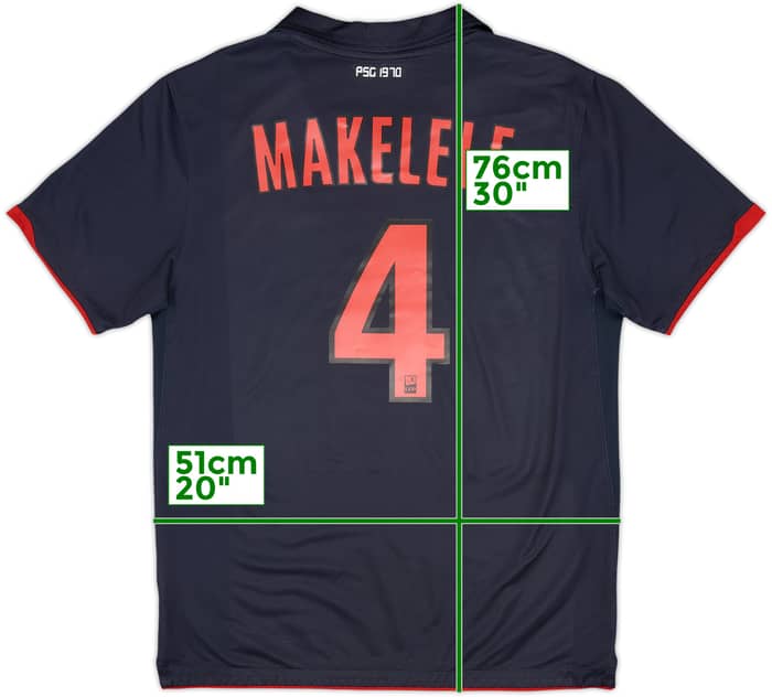 2010-11 Paris Saint-Germain Away Shirt Makelele #4 - 7/10 - (XL)
