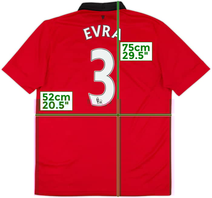 Camiseta de local del Manchester United 2013-14 Evra #3 - 6/10 - (L)
