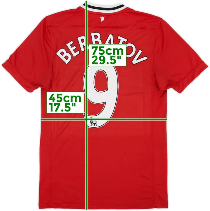 2011-12 Manchester United Home Shirt Berbatov #9 - 8/10 - (S)