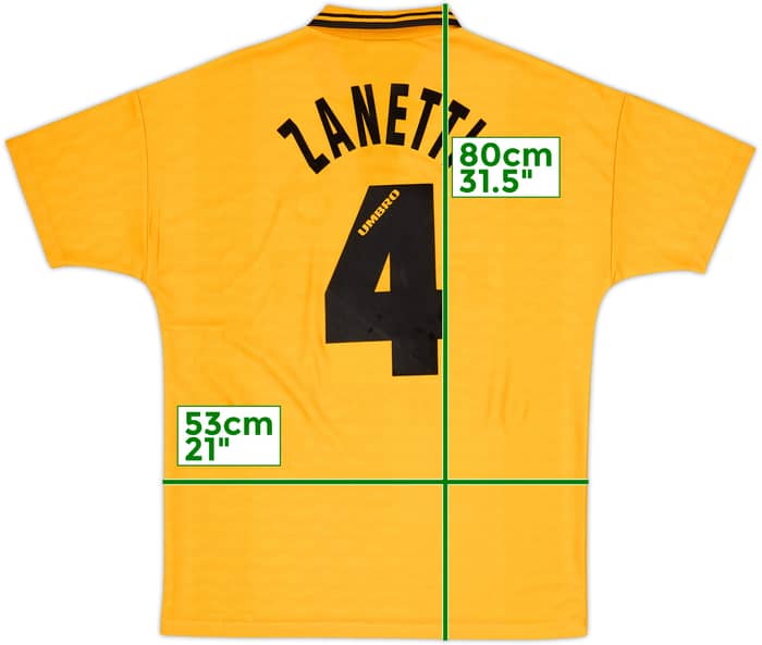 1996-97 Inter Milan Third Shirt Zanetti #4 - 8/10 - (L)