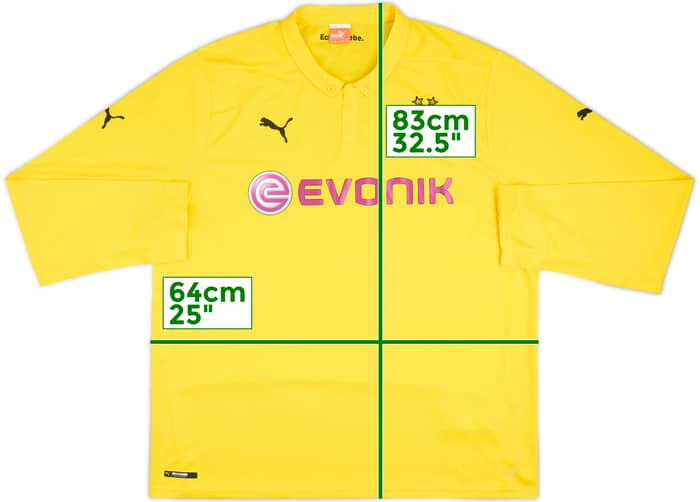 Camiseta de local del Dortmund 2014-15 CL L/S - 8/10 - (3XL)
