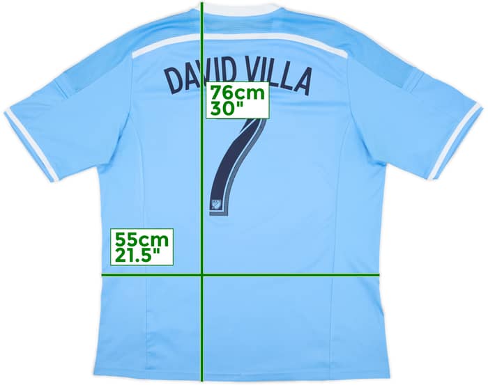 2015-16 New York City Home Shirt David Villa #7 - 7/10 - (XL)