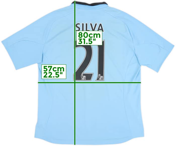 2012-13 Manchester City Home Shirt Silva #21 - 6/10 - (XL)