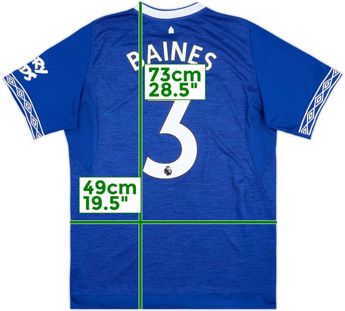 2018-19 Everton Home Shirt Baines #3 - 9/10 - (L)