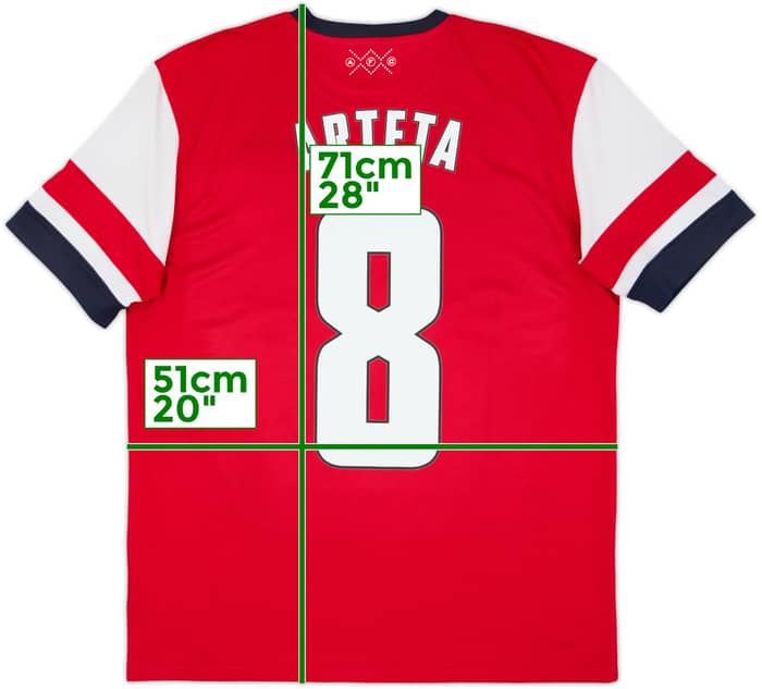 2012-14 Arsenal Camiseta Local Arteta #8 - 6/10 - (M)