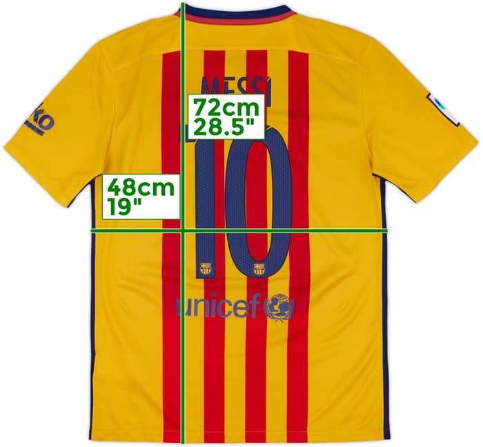 2015-16 Barcelona Away Shirt Messi #10 - 6/10 - (M)
