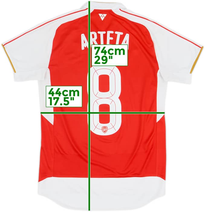 2015-16 Arsenal Camiseta Local Arteta #8 - 7/10 - (S)