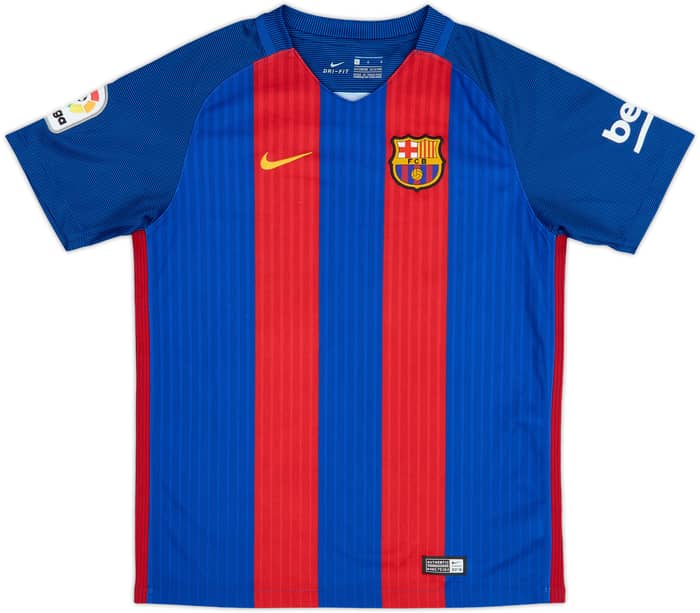 2016-17 Barcelona Home Shirt - 10/10 - (L.Boys)