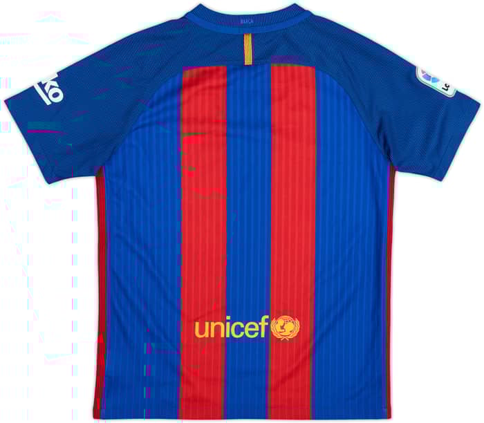 2016-17 Barcelona Home Shirt - 10/10 - (L.Boys)