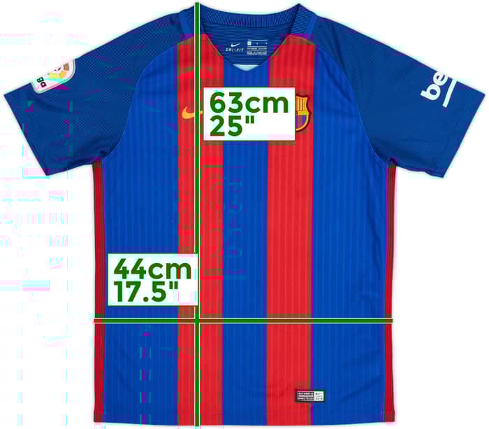 2016-17 Barcelona Home Shirt - 10/10 - (L.Boys)