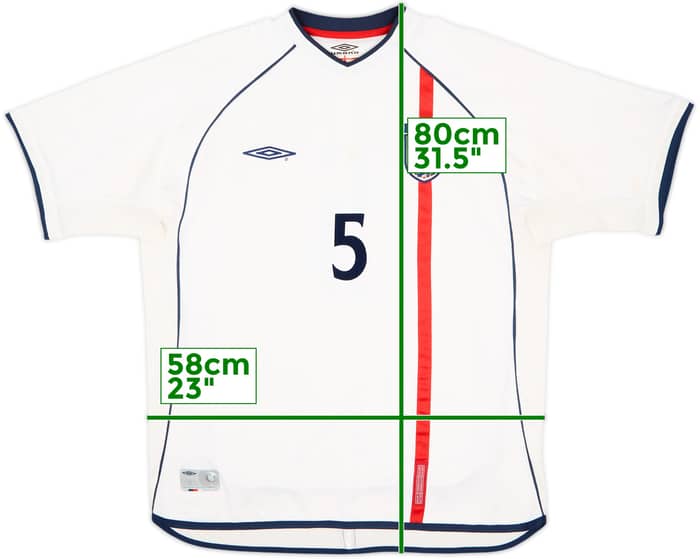 2001-03 England Match Issue Home Shirt #5
