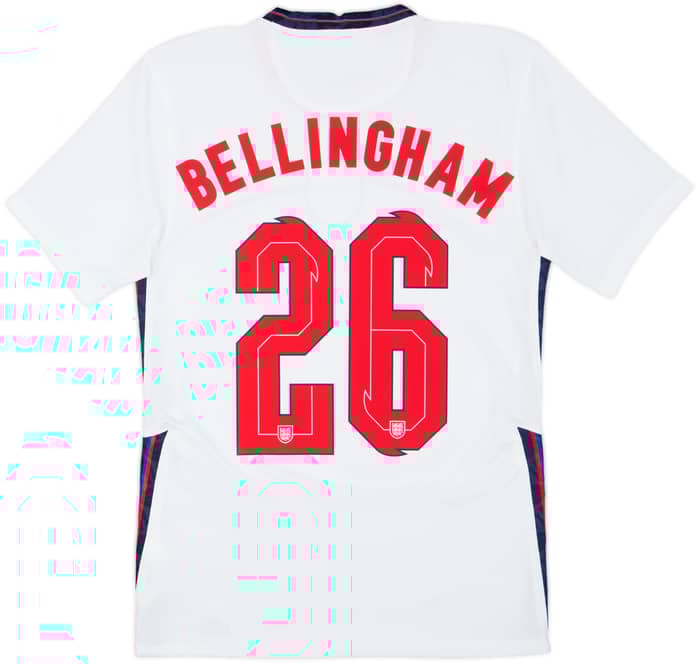 2020-22 England Home Shirt Bellingham #26 - 8/10 - (XS)