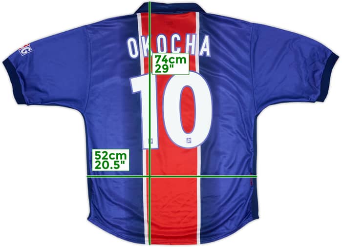 1998-99 Paris Saint-Germain Home Shirt Okocha #10 - 8/10 - (L)