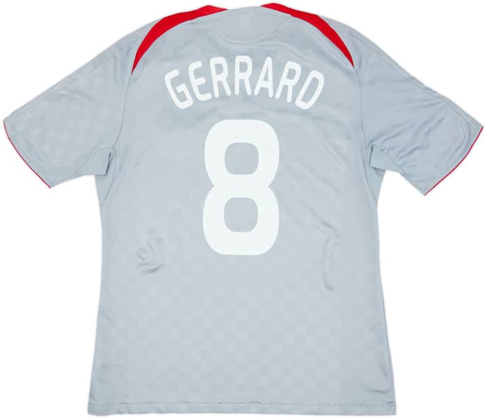 2008-09 Liverpool Camiseta de Visitante Gerrard #8 - 6/10 - (L)
