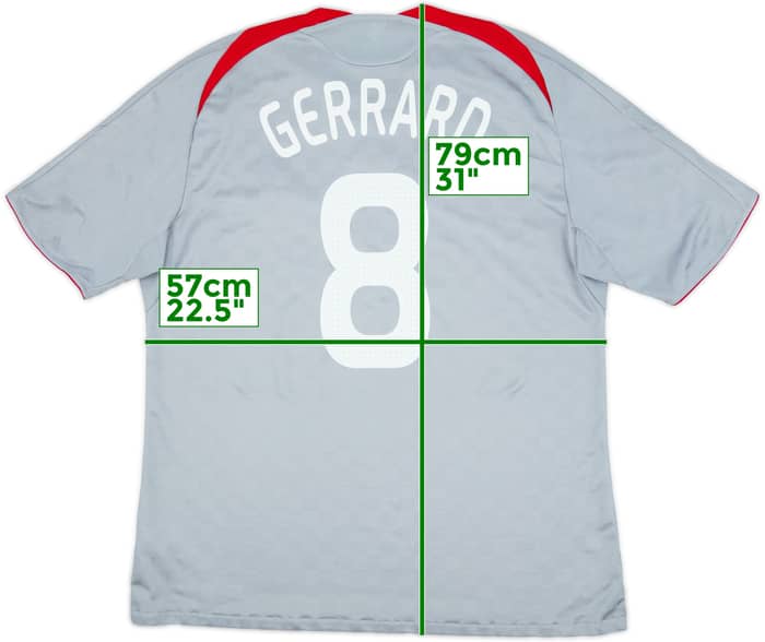 2008-09 Liverpool Away Shirt Gerrard #8 - 6/10 - (XXL)