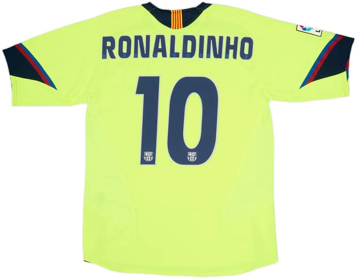 2005-06 Barcelona Away Shirt Ronaldinho #10 - 8/10 - (M)