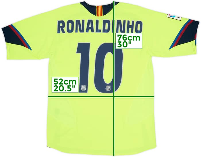2005-06 Barcelona Away Shirt Ronaldinho #10 - 8/10 - (M)