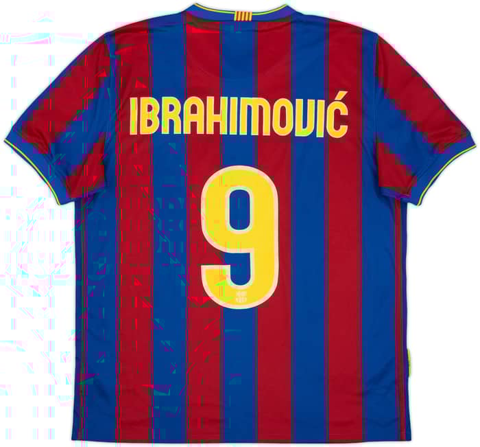 2009-10 Barcelona Home Shirt Ibrahimovic #9 - 8/10 - (L)