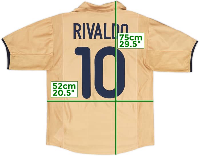 2001-03 Barcelona Away Shirt Rivaldo #10 - 8/10 - (M)