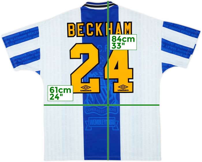 1994-96 Manchester United Third Shirt Beckham #24 - 8/10 - (XL)