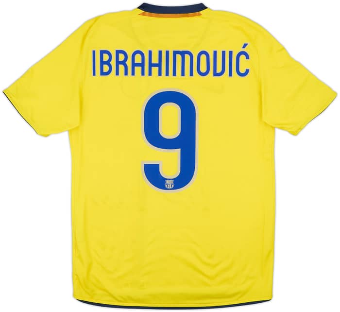 2008-10 Barcelona Away Shirt Ibrahimovic #9 - 8/10 - (S)