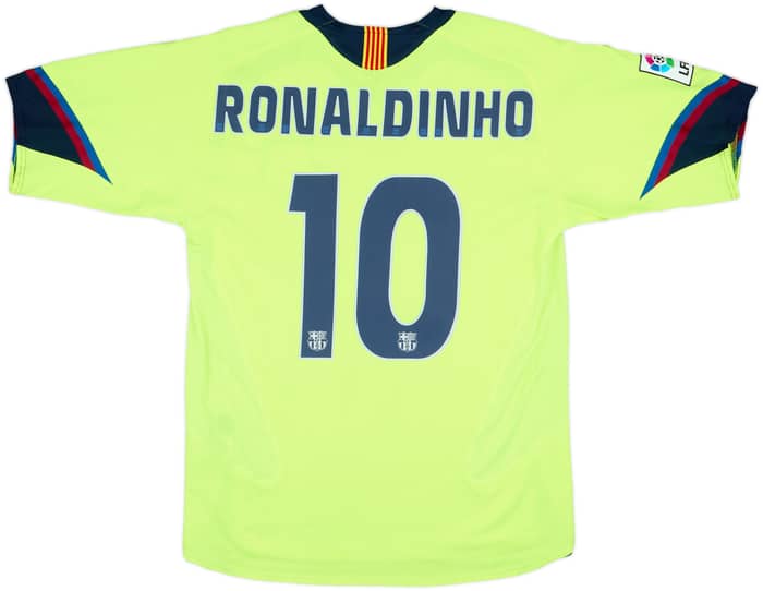 2005-06 Barcelona Away Shirt Ronaldinho #10 - 8/10 - (M)