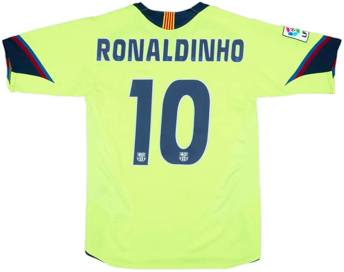 2005-06 Barcelona Away Shirt Ronaldinho #10 - 7/10 - (S)