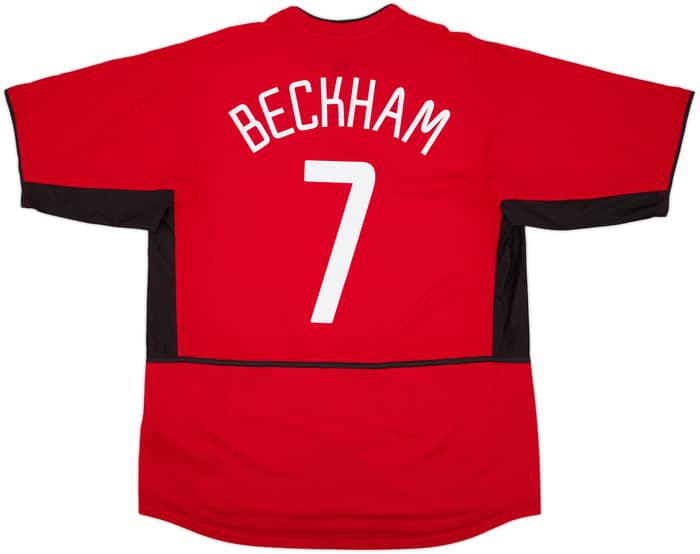 2002-04 Manchester United Home Shirt Beckham #7 - 8/10 - (XL)