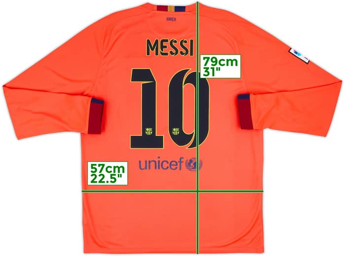 2014-15 Barcelona Away L/S Shirt Messi #10 - 8/10 - (XL)