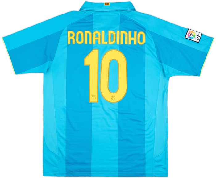 2007-09 Barcelona Away Shirt Ronaldinho #10 - 8/10 - (XL)