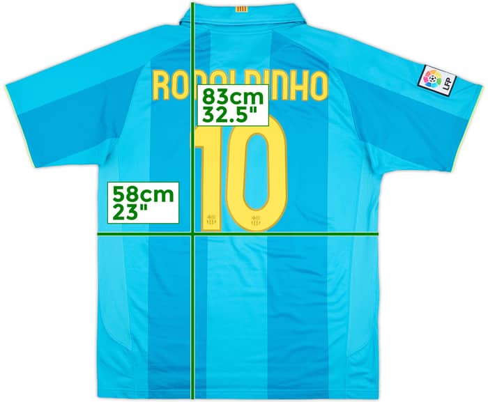 2007-09 Barcelona Away Shirt Ronaldinho #10 - 8/10 - (XL)