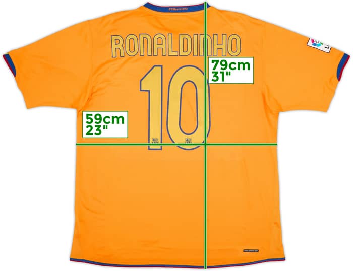 2006-08 Barcelona Away Shirt Ronaldinho #10 - 9/10 - (XL)