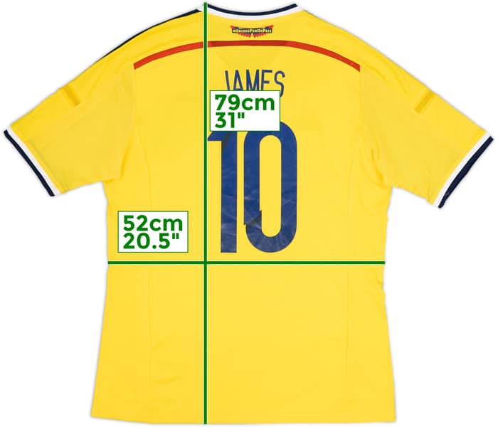 2014-15 Colombia Home Shirt James #10 - 8/10 - (L)