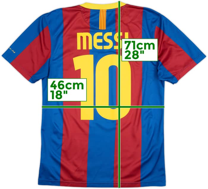 Camiseta Basic de local del Barcelona 2010-11 con Messi #10 - 10/10 - (S)
