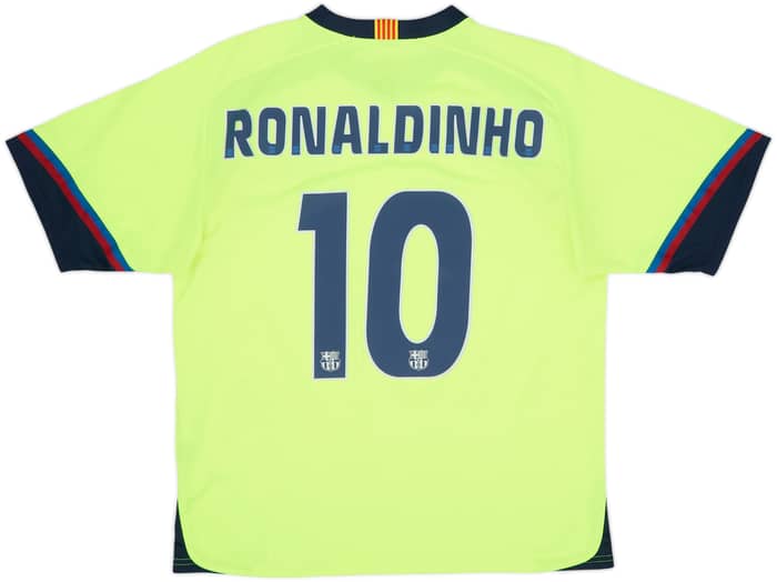 2005-06 Barcelona Basic Away Shirt Ronaldinho #10 - 8/10 - (M)