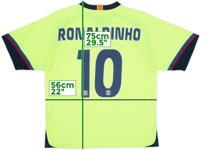 2005-06 Barcelona Basic Away Shirt Ronaldinho #10 - 8/10 - (M)