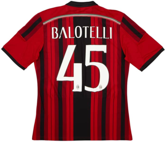 2014-15 AC Milan Home Shirt Balotelli #45 (M)