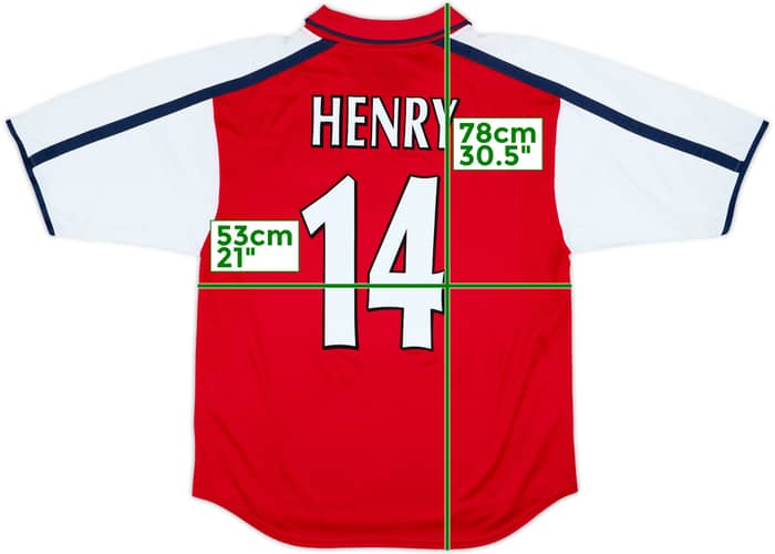2000-02 Arsenal Home Shirt Henry #14 - 10/10 - (M)
