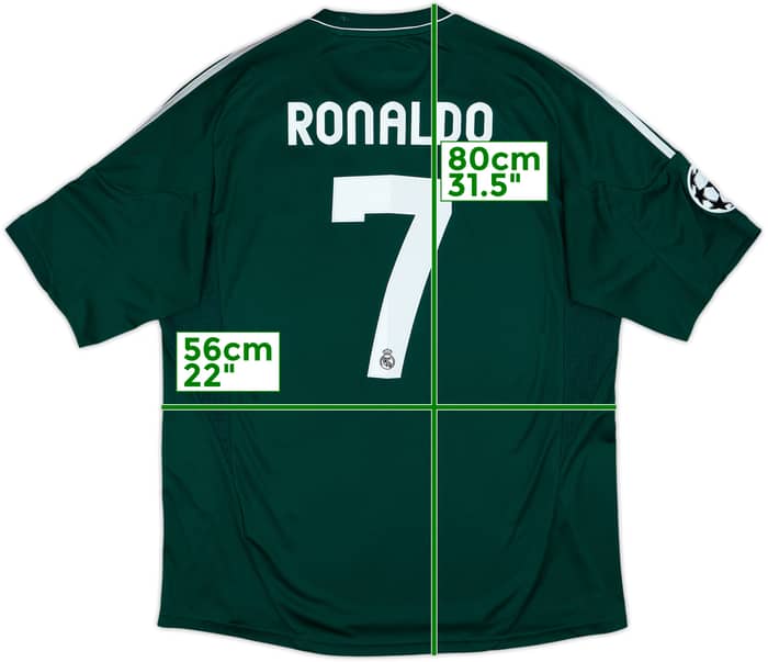 Camiseta de la tercera equipación CL del Real Madrid 2012-13 Ronaldo #7 - 8/10 - (XL)