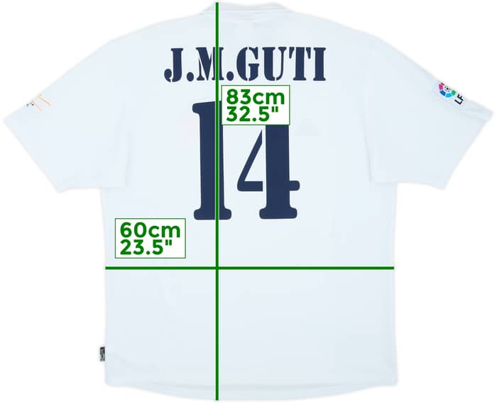 2001 Real Madrid Home Shirt J.M.Guti #14 - 8/10 - (L)