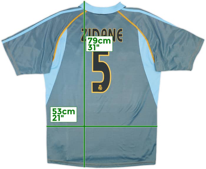2003-04 Real Madrid Tercera Camiseta Zidane #5 - 7/10 - (M)