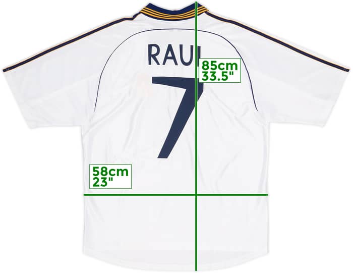 1998-00 Real Madrid Camiseta de local Raúl #7 - 8/10 - (L)