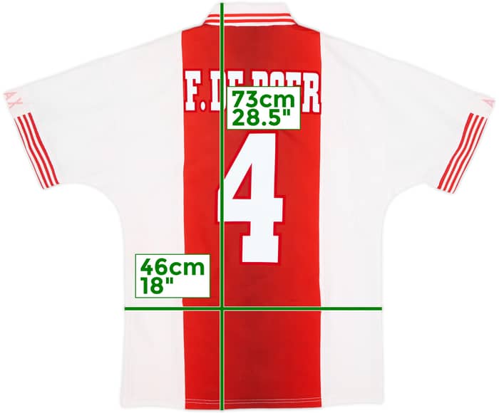 Camiseta de local del Ajax 1997-98 F.De Boer #4 - 8/10 - (S)