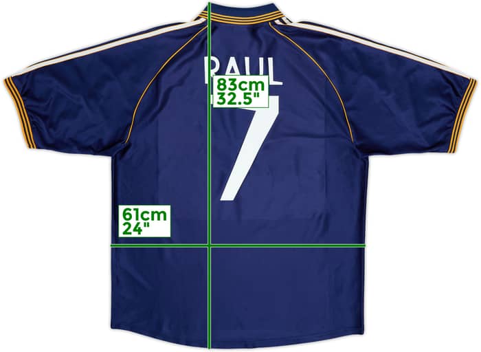 1998-99 Real Madrid Third Shirt Raul #7 - 7/10 - (XL)