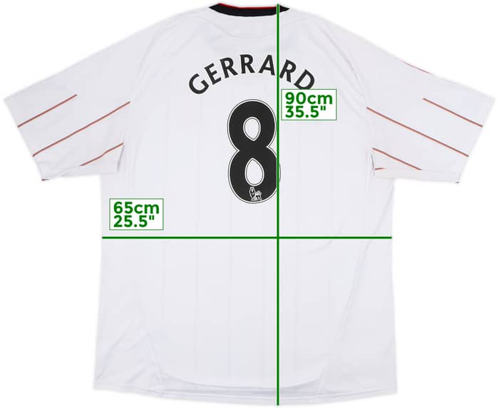 2010-11 Liverpool Camiseta de visitante Gerrard #8 - 7/10 - (3XL)