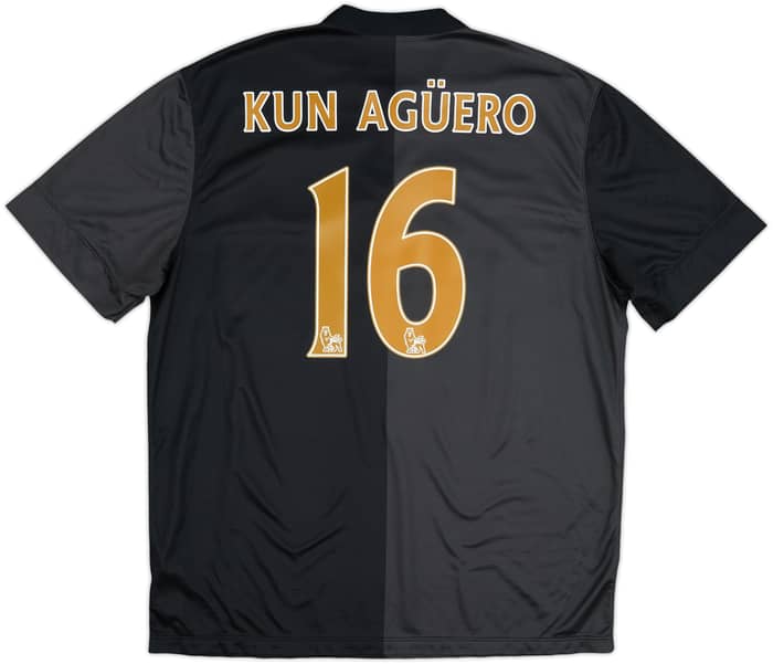 2013-14 Manchester City Away Shirt Kun Aguero #16 - 9/10 - (XL)