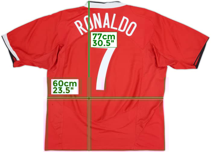 Camiseta de local de Manchester United 2004-06 Ronaldo #7 - 6/10 - (3XL)