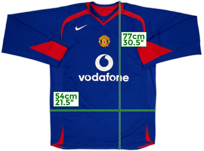 Camiseta de visitante del Manchester United 2005-06 L/S Solskjaer #20 - 5/10 - (L)