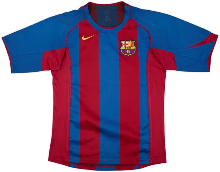 2004-05 Barcelona Home Shirt Ronaldinho #10 - 8/10 - (M)